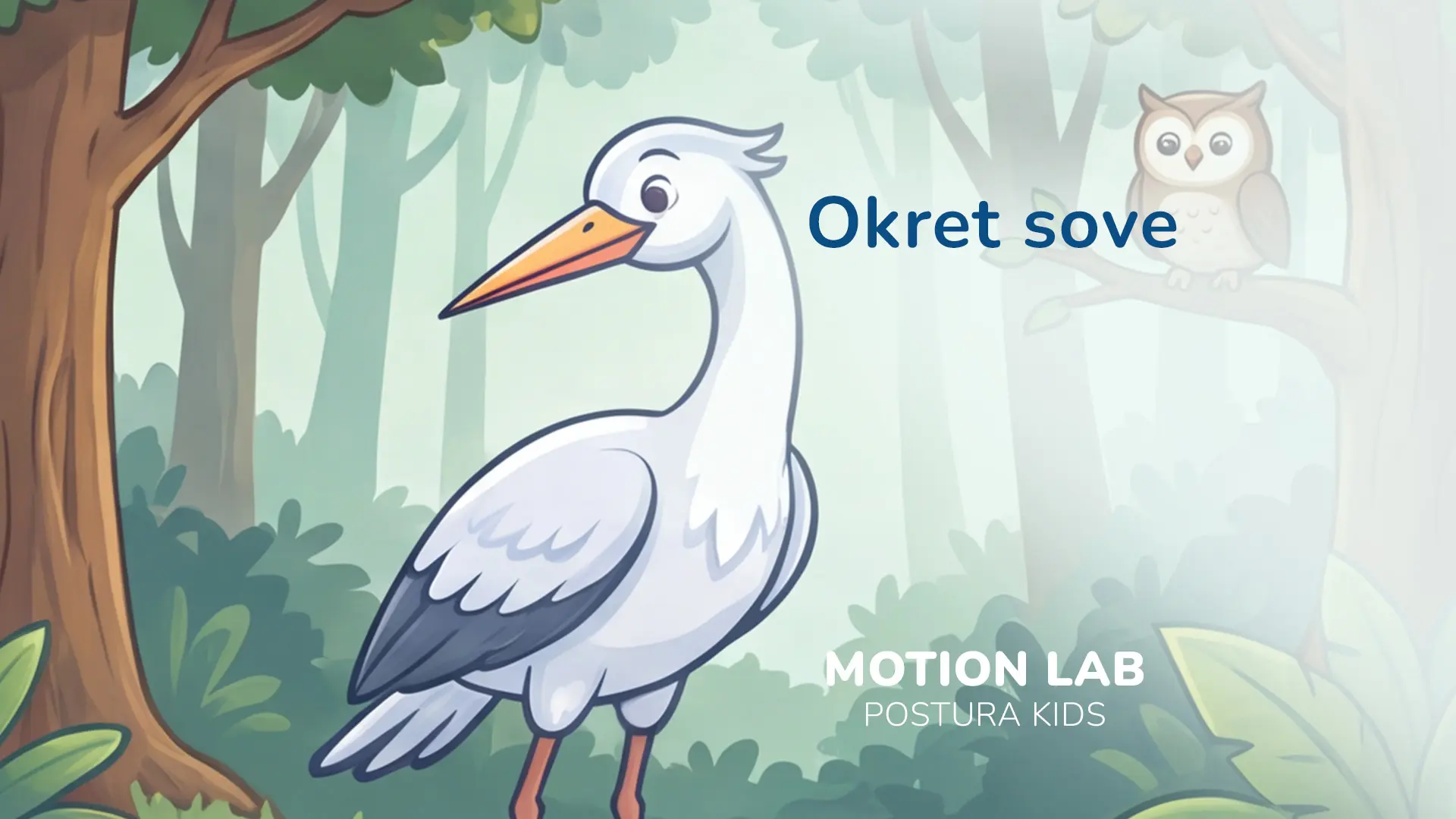Postura Kids vježba - Okret sove